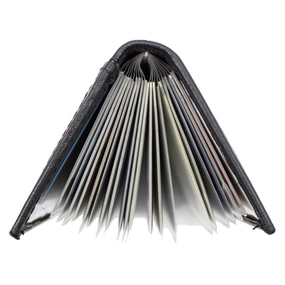 Men Pure Slim Genuine Leather Credit Card Holder, Black - Picture 9 of 15